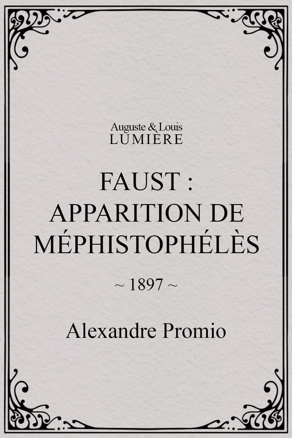 Faust : apparition de Méphistophélès film