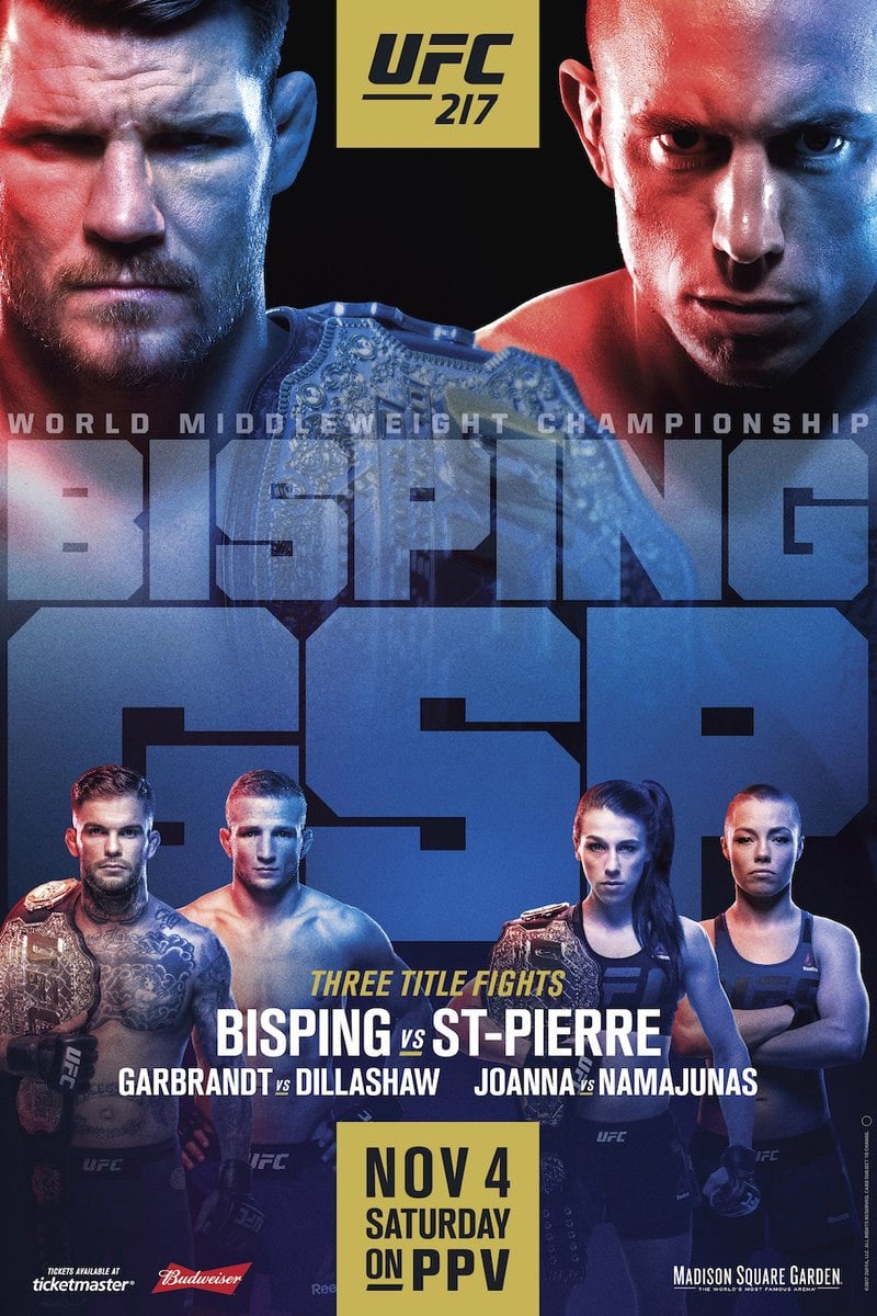 UFC 217: Bisping vs. St-Pierre film